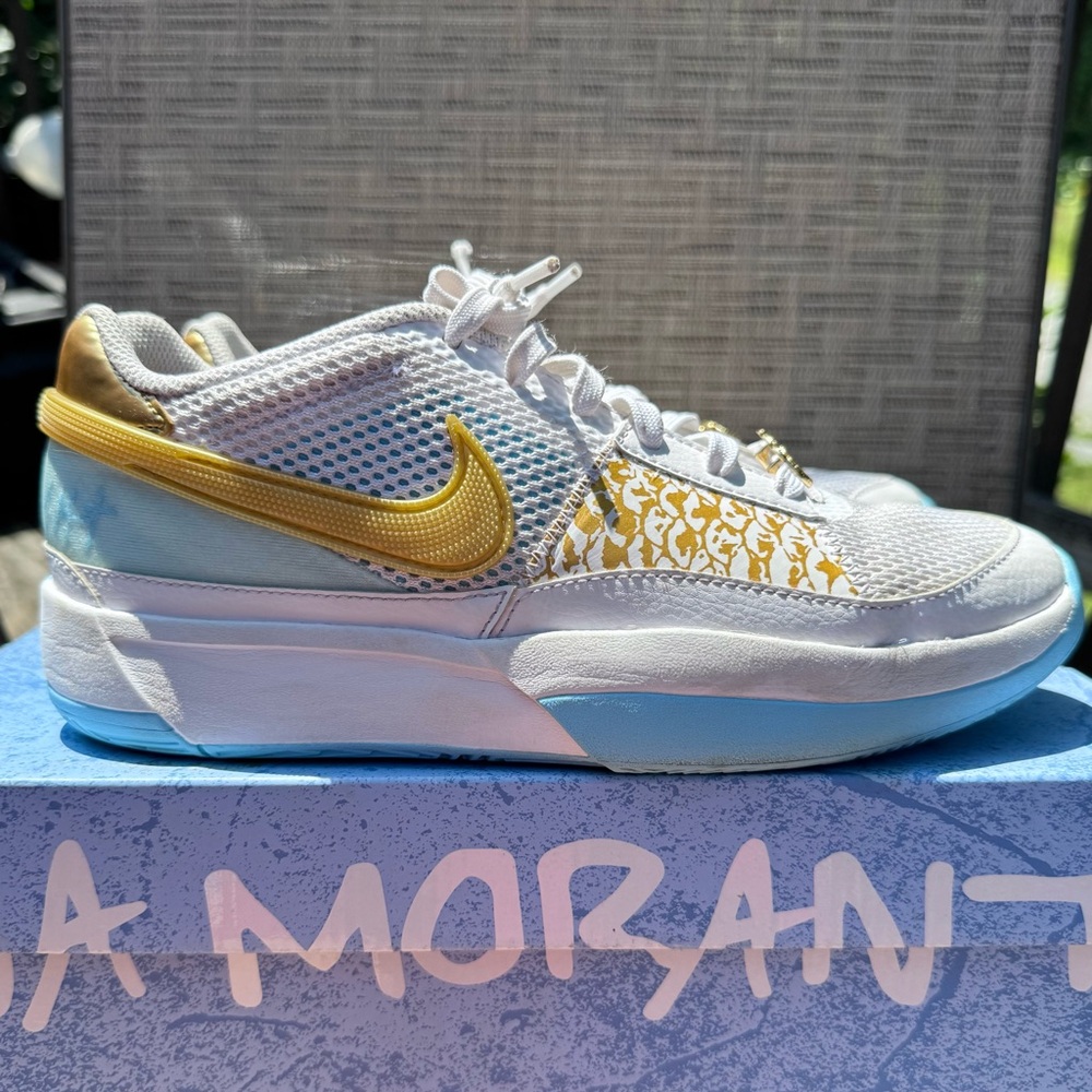 Nike JA1 Chinese New Year White Gold Basketball Shoes 7Y